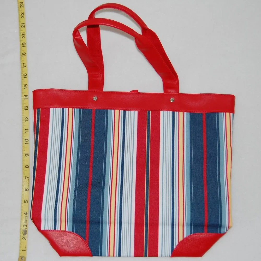 NWOT Lancome Tote Shoulder & Handbag, Base: 14"x5", Height: 14" (22" w straps) - Picture 4 of 11
